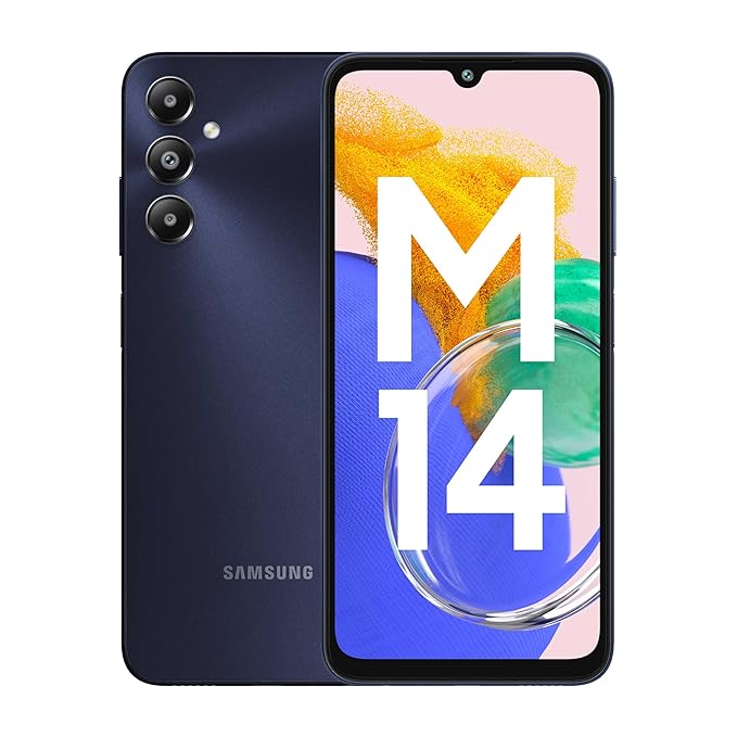 Samsung Galaxy M14 4G (Sapphire Blue,4GB,64GB) | 50MP Triple Cam | 5000mAh Battery