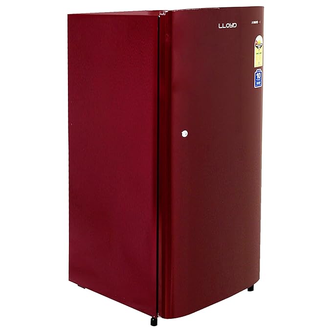 Lloyd Havells 188 L 1 Star Direct-Cool Single Door Refrigerator (2024 Model, GLDC201GRRT1JC,Royal Red)