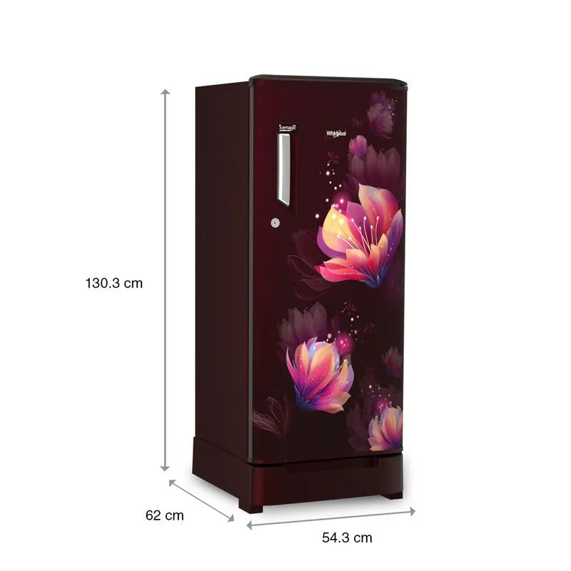 Whirlpool 184L IceMagic PowerCool Single Door Refrigerator with Base Drawer – 2 Star (Belita-Y, 73598)