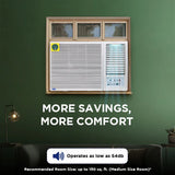 Carrier 1.5 Ton 3 Star Inverter Window AC – Estrella GXI (CIW19EC3R36F0), Copper Condenser, Dust Filter, Turbo Mode, White