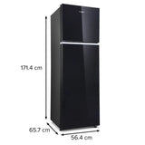 Whirlpool IntelliFresh 259L Frost Free Double Door Refrigerator | IntelliSense Inverter, Crystal Black, 2 Star