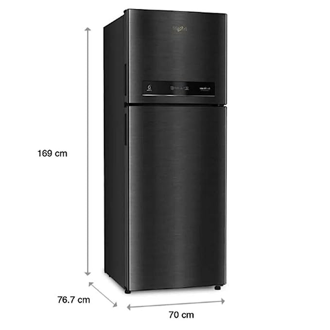 Whirlpool 411 L 2 Star Convertible Inverter Double Door Fridge (IF INV CNV 455 Steel Onyx (2S)-Z - 21857)