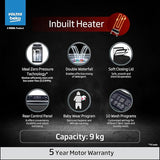 Voltas Beko 9 Kg 5 Star Fully Automatic Top Load Washing Machine | Inbuilt Heater | Anti-Bacterial Wash Technology | Dark Grey | WTL9006UEAH