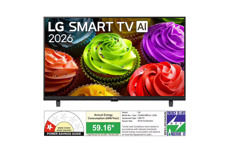 LG 32 Inch Full HD Smart AI TV (32LB653BPLA) with α5 AI Processor Gen9 | Dolby Atmos | HDR10 & webOS 26 – 2026 Model