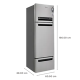 Whirlpool 330L Triple-Door Refrigerator, 6th Sense Active Fresh, Alpha Steel (W.POOL REF 20817)