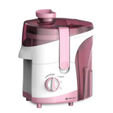 Bajaj JX20 Juicer Mixer Grinder, 500W Motor, 3 Stainless Steel Jars, 18,000 RPM Speed, White/Pink