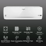 Whirlpool 3DCool Pro 5 in 1 Convertible 1.5 Ton 5 Star Inverter Split AC with 6th Sense Technology ( Copper Condenser, 41487)
