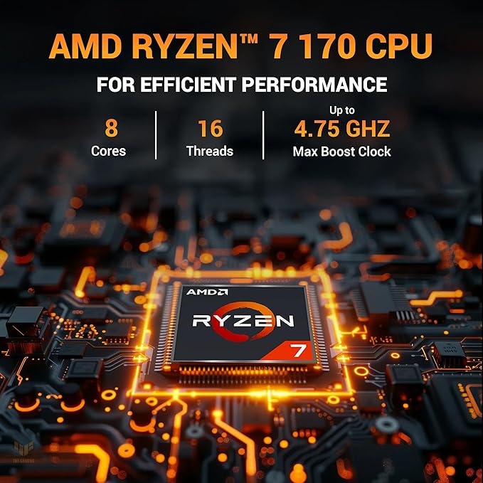ASUS TUF A15 FA506NCQ Gaming Laptop (2026) | Ryzen 7 170, RTX 3050 4GB, 16GB RAM, 512GB SSD, 15.6” FHD Display, Win 11 + Office