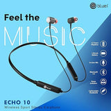 bluei Earphones Bluetooth Wireless Neckband Headphones Lightweight Wireless Ergonomic Earphones Neckband (Echo-10) BT-156