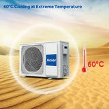 Haier 1.0 Ton 5 Star Elegante Heavy Duty Hexa Inverter Split Air Conditioner - HSU14E-TXS5BN-INV