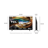 TCL 109.22 cm (43 Inch) Ultra HD (4K) Google TV, 43P755, Black