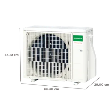 O General 1 Ton 2 Star Inverter Split AC (ASGG12CPAB-B-IND, Copper Condenser, White)