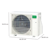 O General 1 Ton 2 Star Inverter Split AC (ASGG12CPAB-B-IND, Copper Condenser, White)