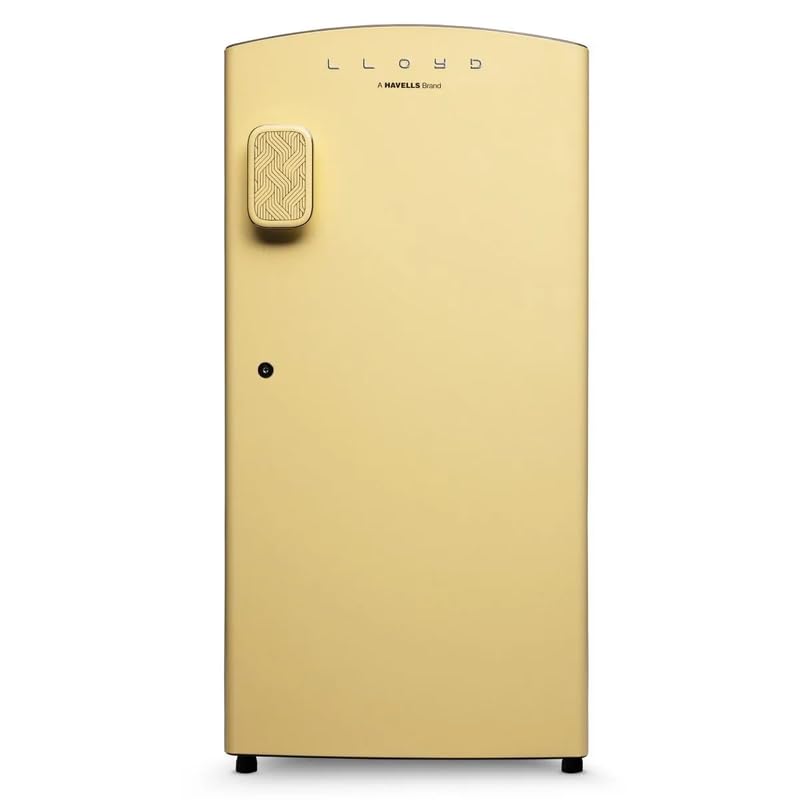 LLOYD 195 Litres 5 Star Direct Cool Single Door Refrigerator with Rapid Freeze Technology (GLDF215SPYT4LC, Pastel Yellow)