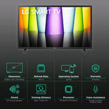 LG 81.28 cm (32 inch) Web OS Smart LED HD TV Black   LED 32LQ636BPSA