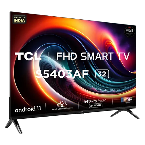 TCL 80.04 cm (32 inches) Bezel-Less S Series FHD Smart Android LED TV 32S5403AF (Black)