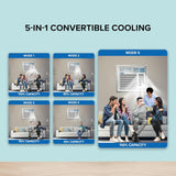 Blue Star 1.5 Ton 3 Star Inverter Window AC WIA318GXU | Copper Condenser | 2-Way Swing | Multi Sensors | Self Diagnosis | Blue Fins | White