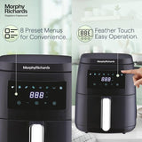 Morphy Richards Digital Air Fryer 5L: Rapid Air Circulation, Touch Panel (Black)