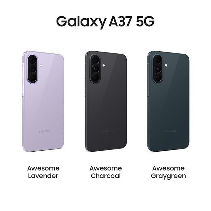 Samsung Galaxy A37 5G (Awesome Lavender, 8GB RAM, 128GB Storage) | Agentic AI Smartphone