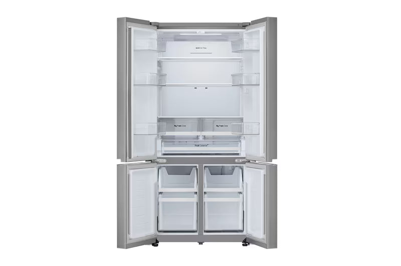 LG 610L French Door Refrigerator, GV-B25FFLMB ,Fresh Converter+, Wi-Fi Convertible, DoorCooling+™, Prime Silver Finish, 3 Star