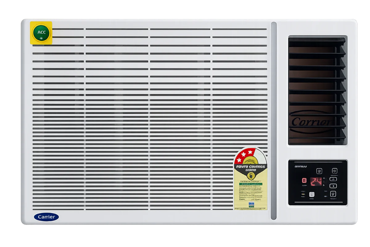 Carrier 1.5 Ton 3 Star Window AC | Copper Condenser | Estrella GX (E) | Fixed Speed | CAW18ER3R36F0 | 2026 Series