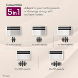 Godrej 1.5 Ton 5 Star 5-In-1 Convertible Cooling, Heavy Duty Cooling At 52°C, I-Sense Technology, Self Clean, Smart Diagnosis, Inverter Window AC (Copper, 2025 Model, AC 1.5T WIC 18XTC5 WYA, White)