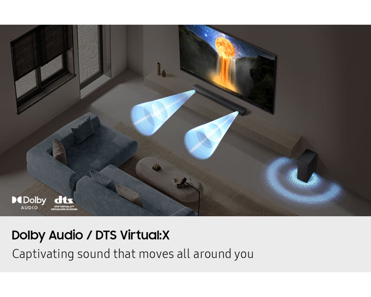 Samsung B650F B-Series Soundbar 370W 3.1ch – Clear Dialogue & Deep Bass Experience