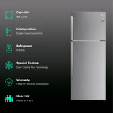 LG 446 L 1 Star Double Door Refrigerator - GL-T502APZR