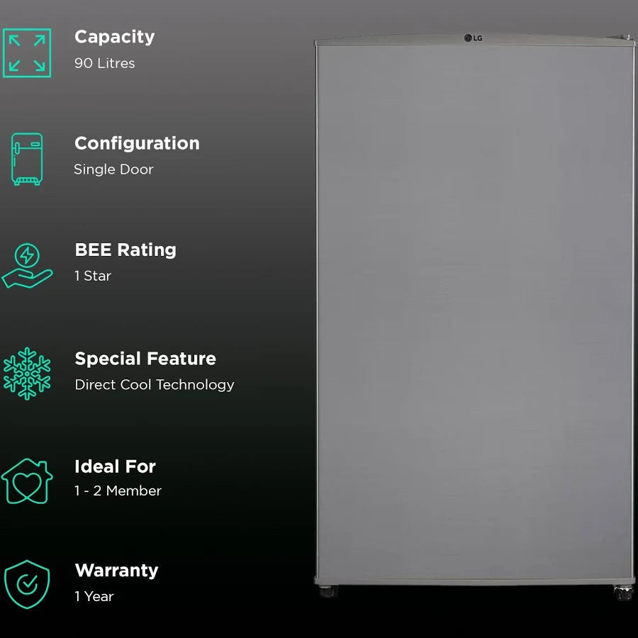 LG 90 Litres 1 Star Direct Cool Single Door Refrigerator (GL‑M131RDSB)