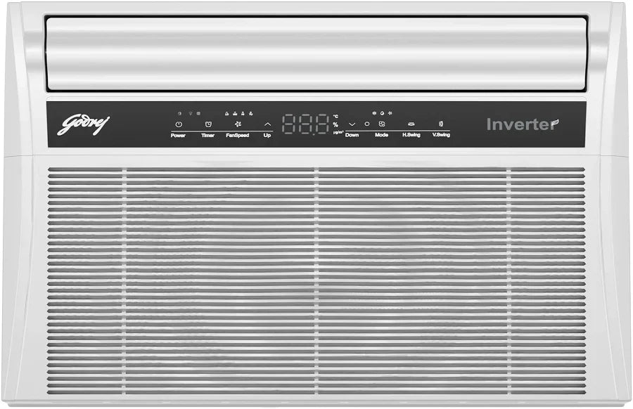 Godrej 1.5 Ton 5 Star Inverter Window AC | Turbo Mode | Smart Diagnosis | Pure Air Filter | Copper Condenser | WIC 18T5TS WA4