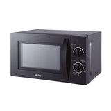 Haier HIL2001MWPH 20L Solo Microwave Oven | 5 Power Levels, 35-Min Timer, Black