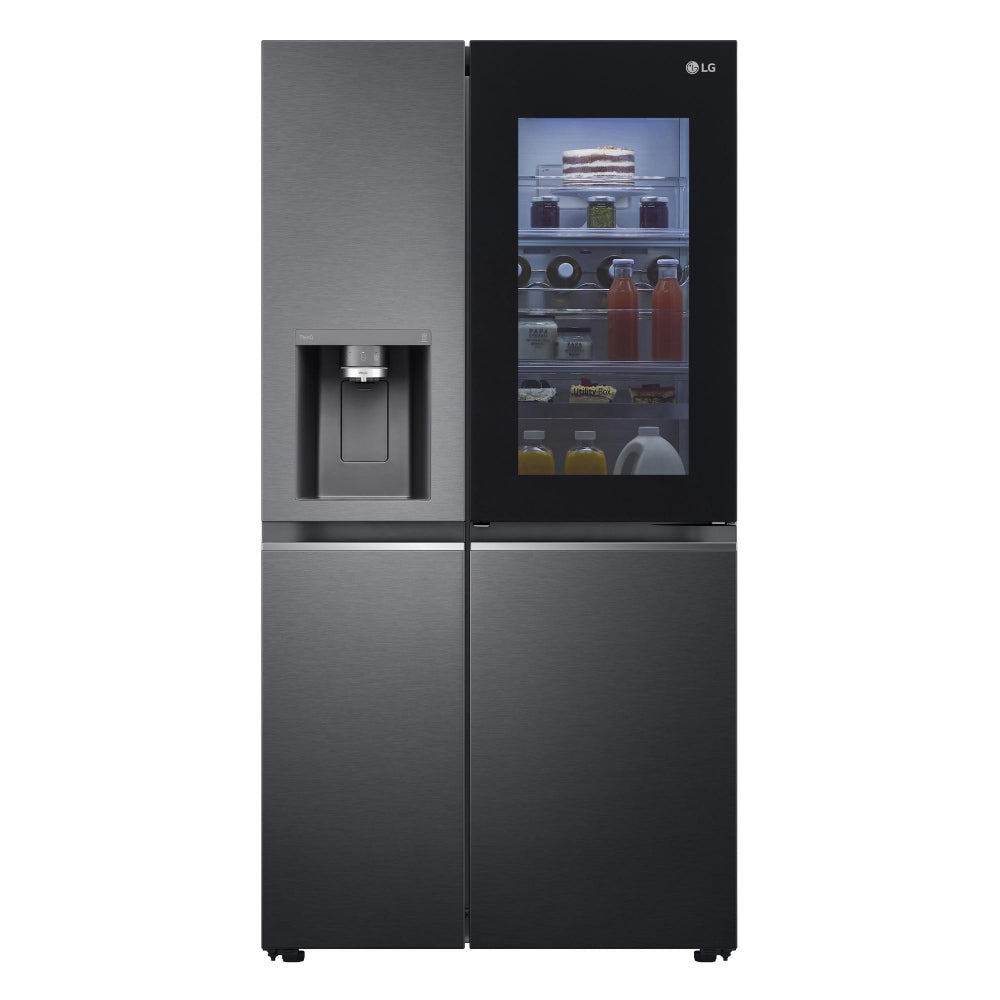 LG 630 L 3 Star Frost Free Side by Side Refrigerator, Matt Black, X257AMC3