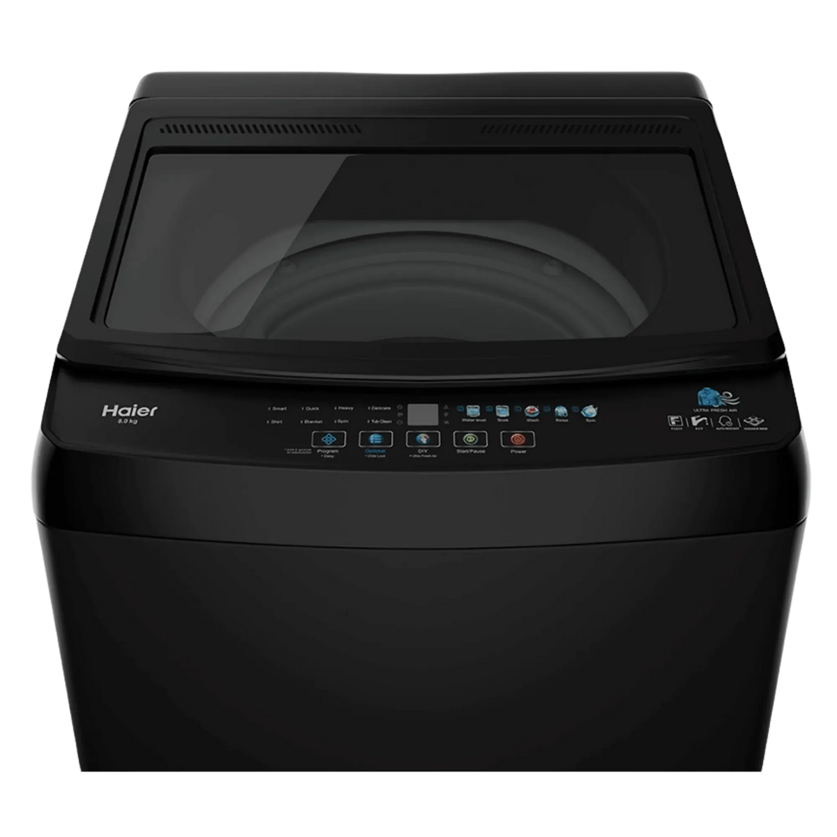 Haier 8 Kg Fully Automatic Top Load Washing Machine | Oceanus Wave Drum, 5 Star, Brown Silver | HWM80-310BKN