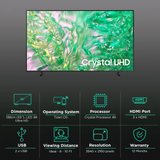 SAMSUNG 138 cm (55 inch) 4K Ultra HD LED Tizen TV with Dynamic Crystal Color (UA55DU8300U)