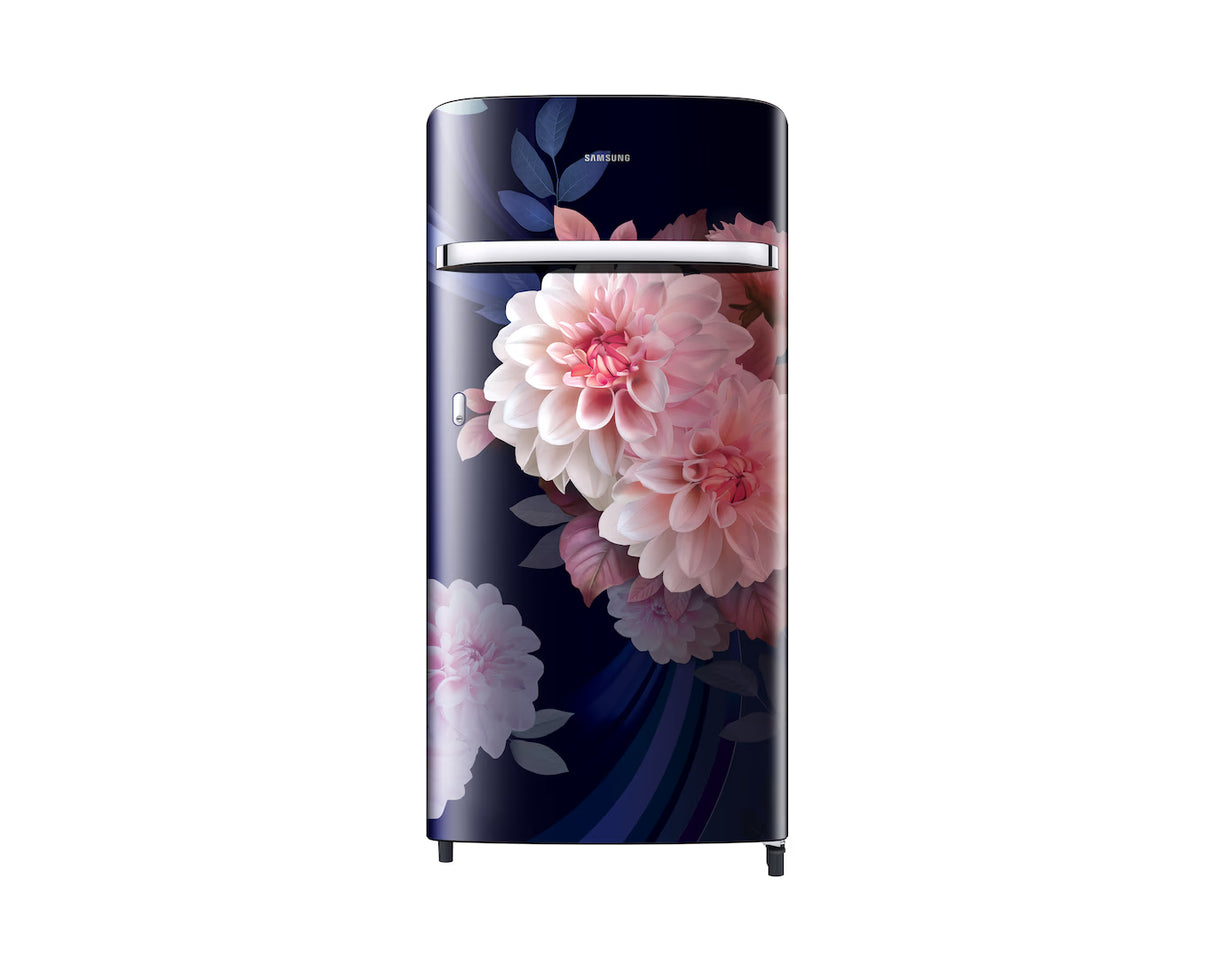 Samsung RR21H2G25BB/HL Single Door Refrigerator (189L, Digital Inverter Compressor, Direct Cool, 5 Star Energy Rating, Stabilizer Free Operation, Anti-Bacterial Gasket, Horizontal Curve Design, Bold Black Finish)
