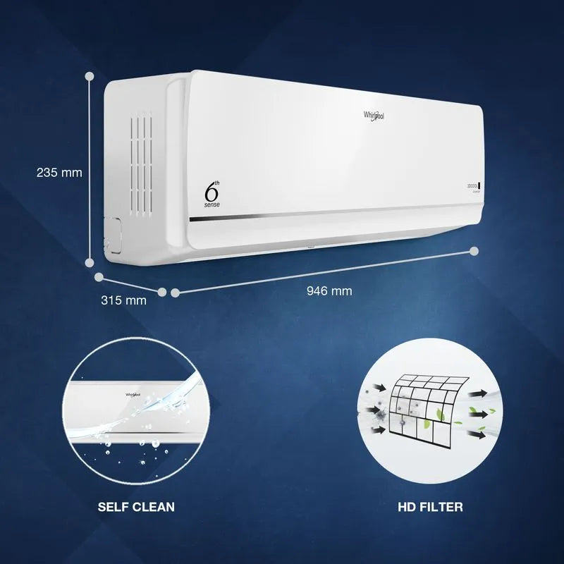 Whirlpool 1.5 Ton 3 Star Inverter Split 3DCool | 2026 Model | Fast Cooling | Energy Saving | Durable Build