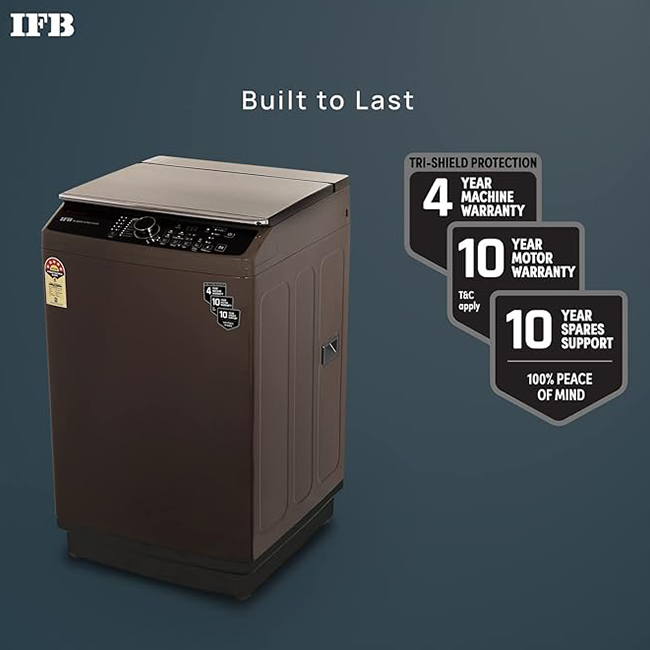 Brown IFB Washer: TL - SBRS 8 kg Aqua Top Load, 720 rpm.