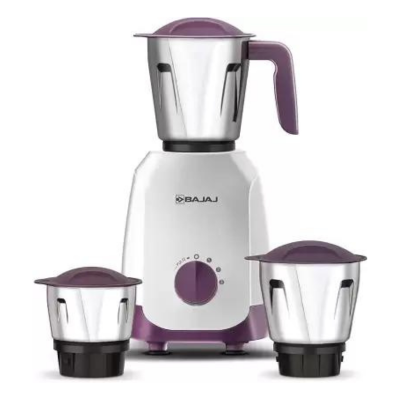 Bajaj Ninja Series Carve 750 Mixer Grinder - Powerful juicer mixer grinder in White & Purple.