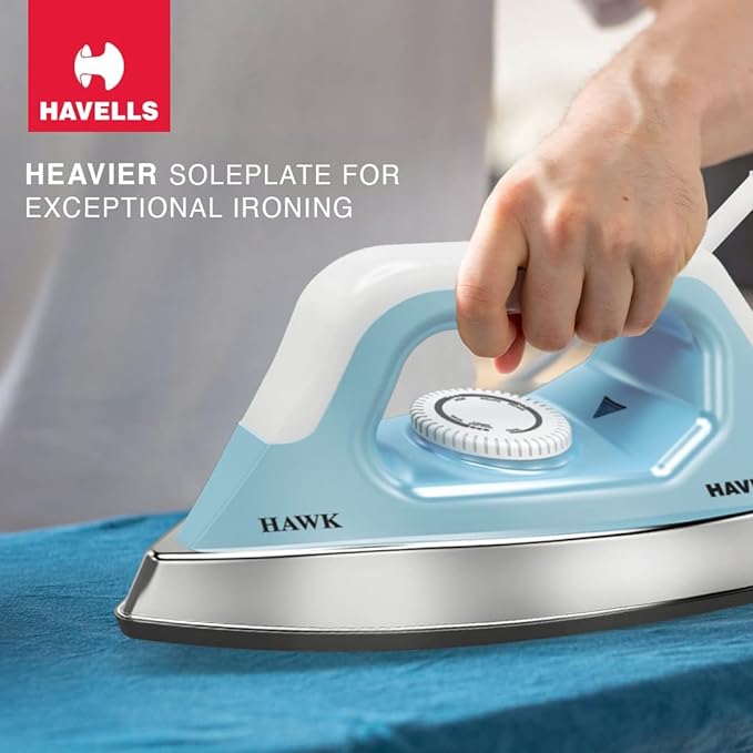 Havells Hawk 1100 Watt Heavy Weight Dry Iron (BLUE)