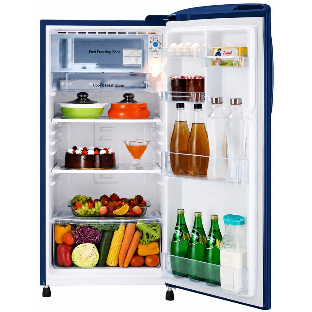 LG 224L Double Door Refrigerator | GL-D2336YARS | Smart Inverter Compressor, Red Silver Finish