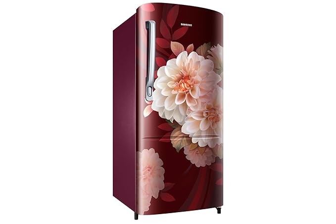 Samsung 183L 3-Star Direct-Cool Single Door Refrigerator with Digital Inverter (RR20F2723BR/NL, Begonia Red)