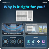Voltas Pearl 1.5 Ton 3 Star Inverter Window Air Conditioner (Model: 183INV) | Fast Cooling Performance | Energy Efficient | Copper Condenser | Low Noise Operation | 2026 Model