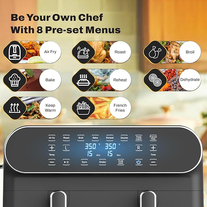 Havells ProLife Delicia 10.5L Digital Air Fryer: 360° Rapid Air Technology, Touch Panel