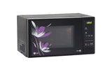 LG MS2043BP 20L Solo Microwave Oven with Grill, i-Wave Technology, Anti-Bacteria Cavity, Glass Door – Floral Black