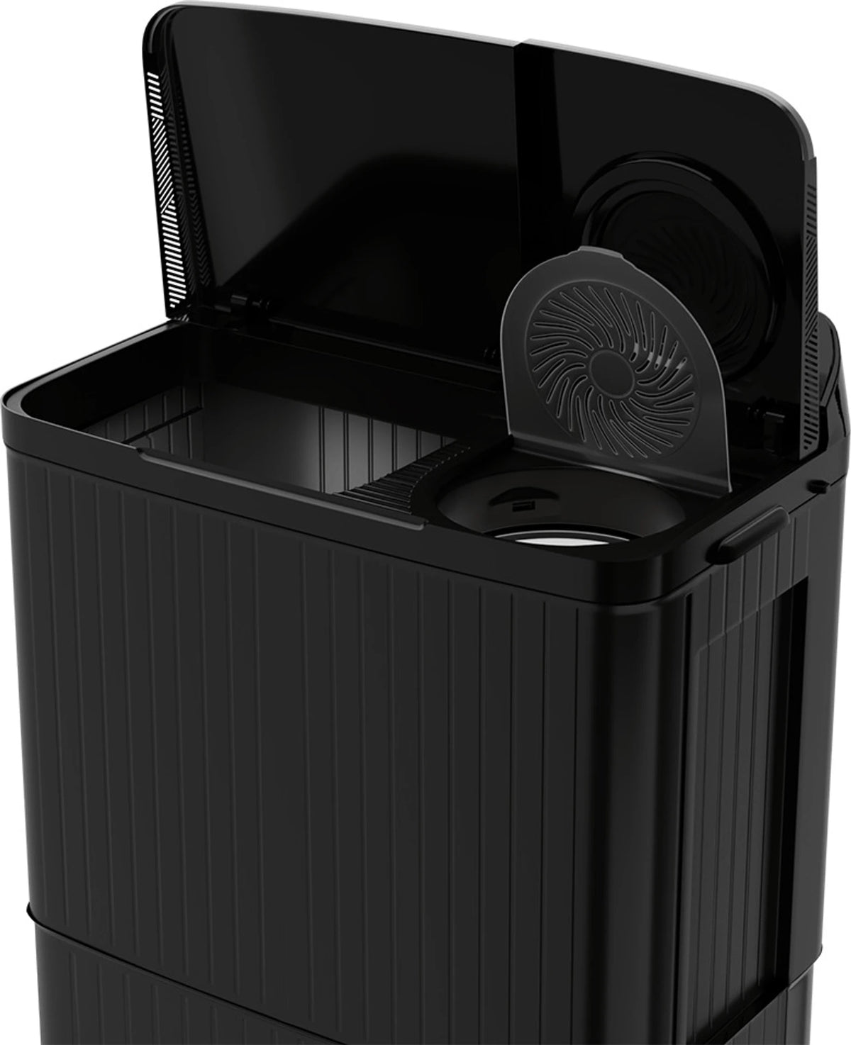 Haier HTW140-196BK 14 Kg Semi-Automatic Top Load Washing Machine | Vortex Pulsator, Oxyi Dry, Black