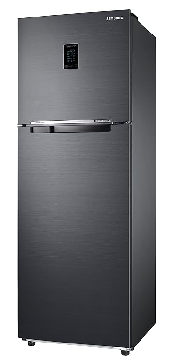 Samsung 322L 2 Star Inverter Frost-Free Convertible 5 in 1 Double Door Refrigerator Appliance (RT37C4522B1/HL, Black Doi)