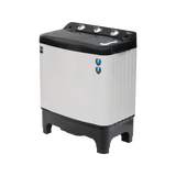 Midea 7 Kg Semi Automatic Twin Tub Washing Machine MWMSA070PDX(KW) with Plastic Lid (Black/White)