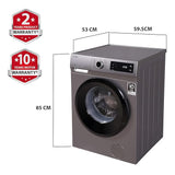 TOSHIBA 7.5 Kg Inverter Fully Automatic Front Loading Washing Machine (‎TW-BJ85S2-IND(SK),Premium Silver)