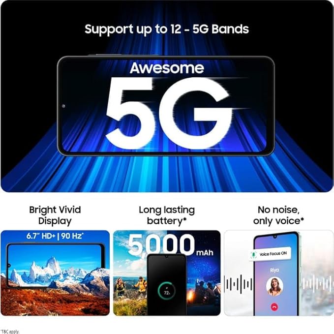 Samsung Galaxy A06 5G 4GB/64GB | Dimensity 6300, 12 5G Bands, 5000mAh Battery, Light Gray