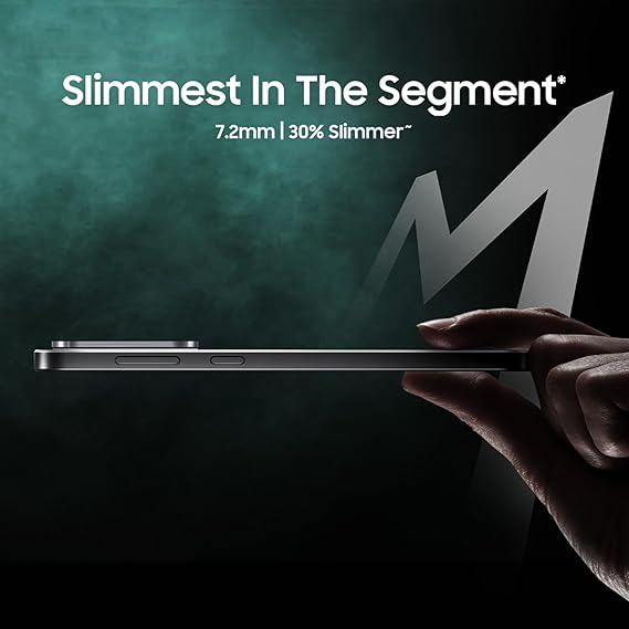 Samsung Galaxy M56 5G (Light Green, 8GB RAM, 128GB Storage) | Segment’s Slimmest | 50MP Camera | Gorilla Glass Victus+ | 10-Bit HDR Video | AI Features | Vapour Cooling | Without Charger